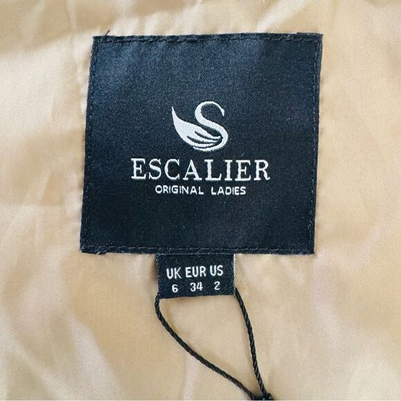 Escalier Vest Women’s Faux Fur Vest Jacket Size Small, Khaki/Brown New With Tags - Picture 11 of 17